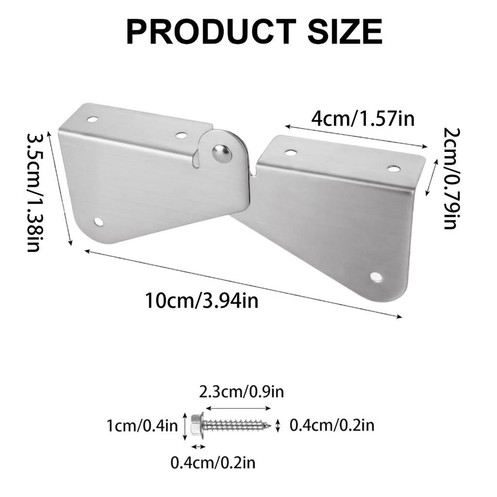 Universal Downspout Gutter Hinge Adjustable Gutter Extension Hinge Versatile Aluminum Gutter Hinge set for Easy Flip Up