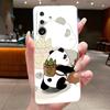 Handyhülle für Samsung Galaxy M36 F36 5G Weiches Transparentes Silikon Flexibles TPU Klare Hülle Luxus Mode Schmetterling Blume Hülle