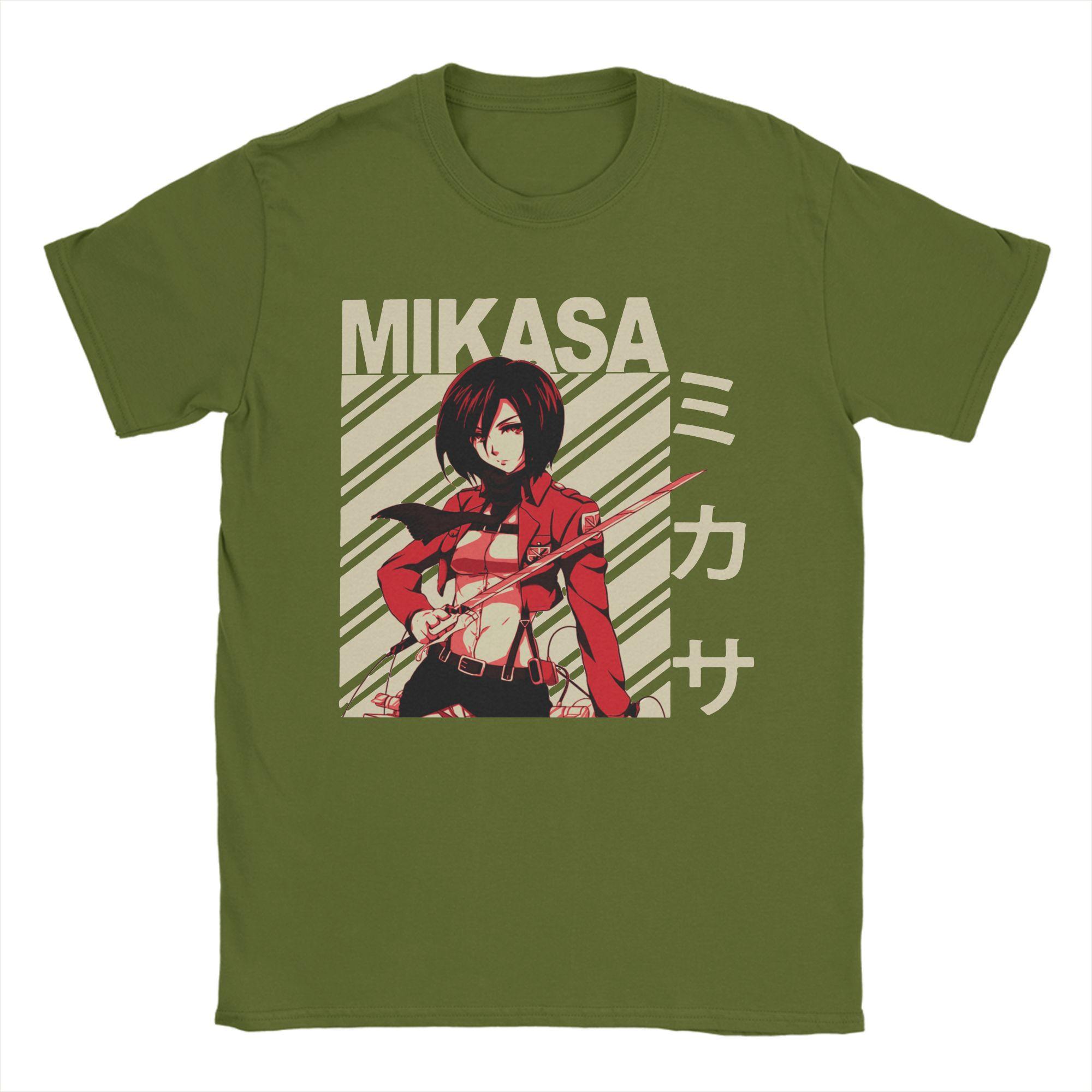 

Attack on Titan T-Shirts for Men AOT Shingeki No Kyojin Anime Pure Cotton Tees Crewneck Short Sleeve T Shirts Gift Idea Clothes 4XL