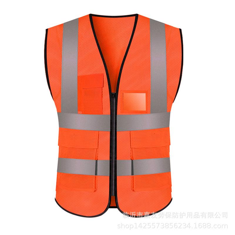 Reflective Safety Vest with Printed Logo for Construction and Traffic Protection