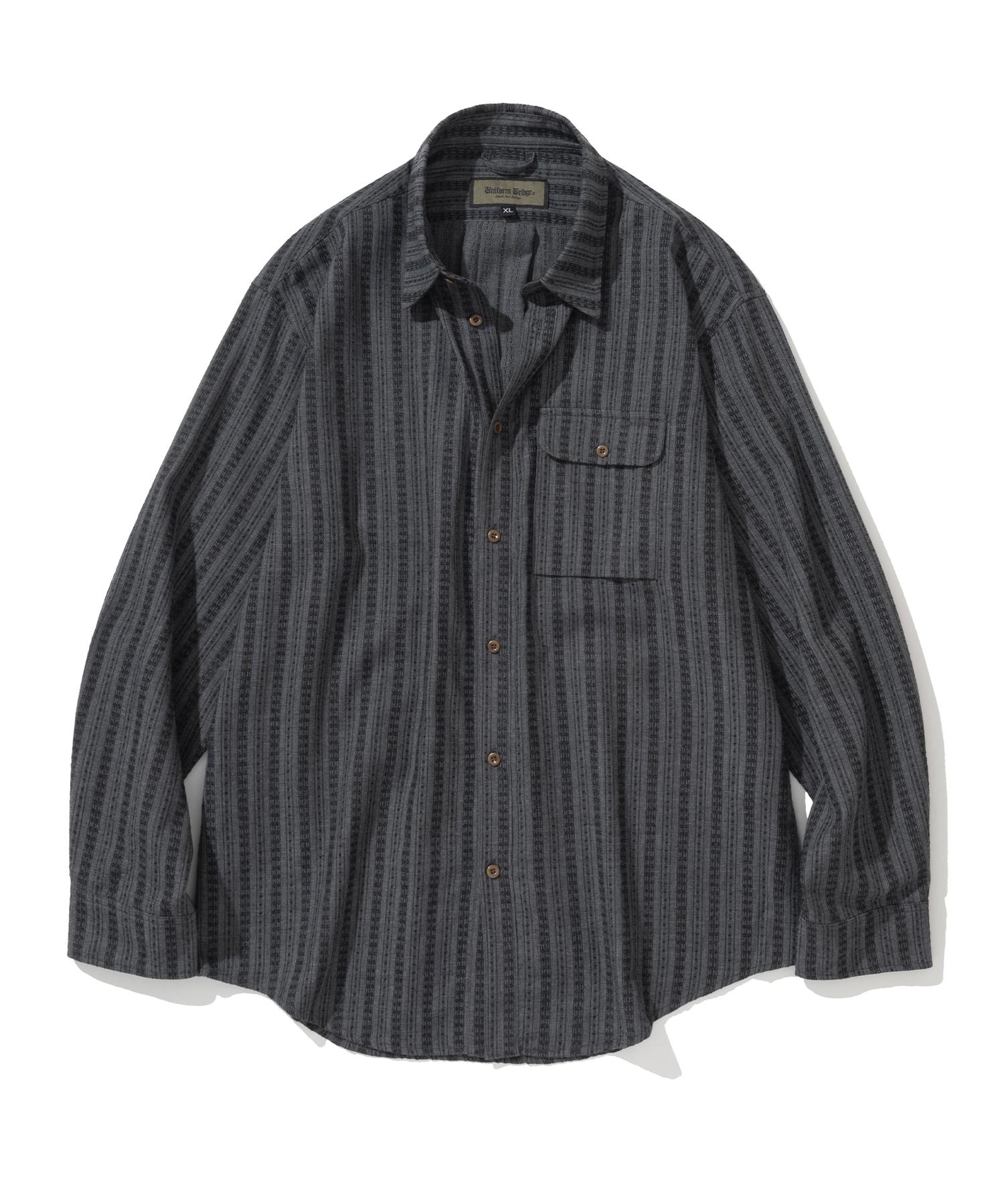 Uniform Bridge Vintage Pocket Shirt Black Stripe S