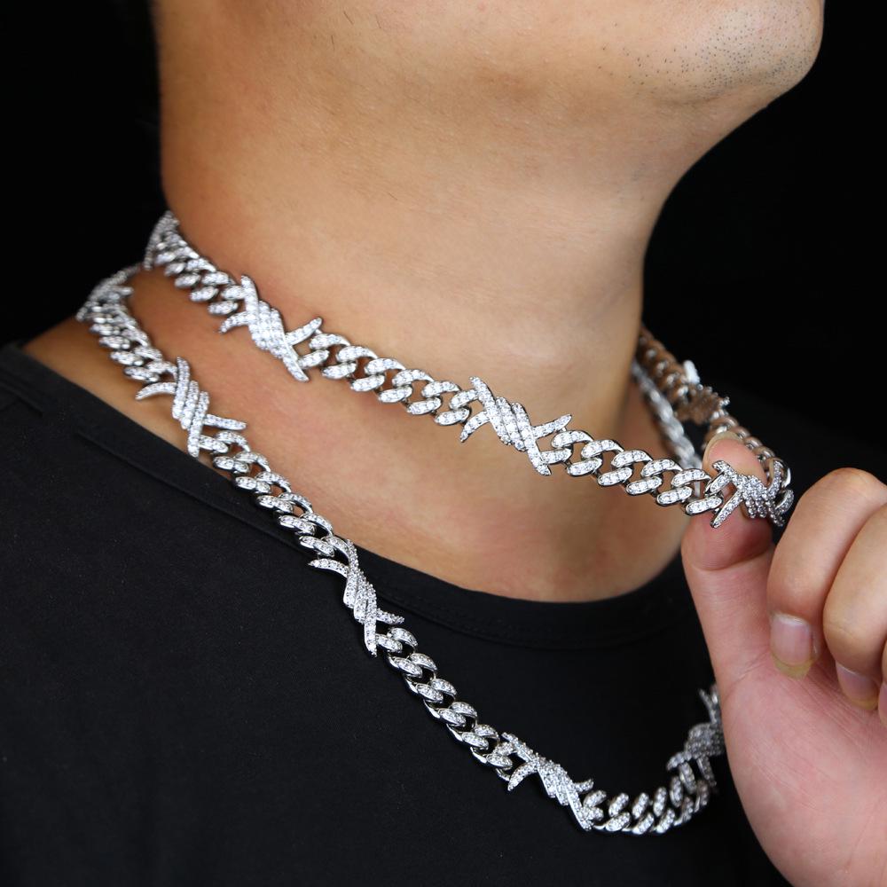 Zircon Cuban Chain: Versatile Cross-Border Hip-Hop Jewelry, European & American Fashion for Couples
