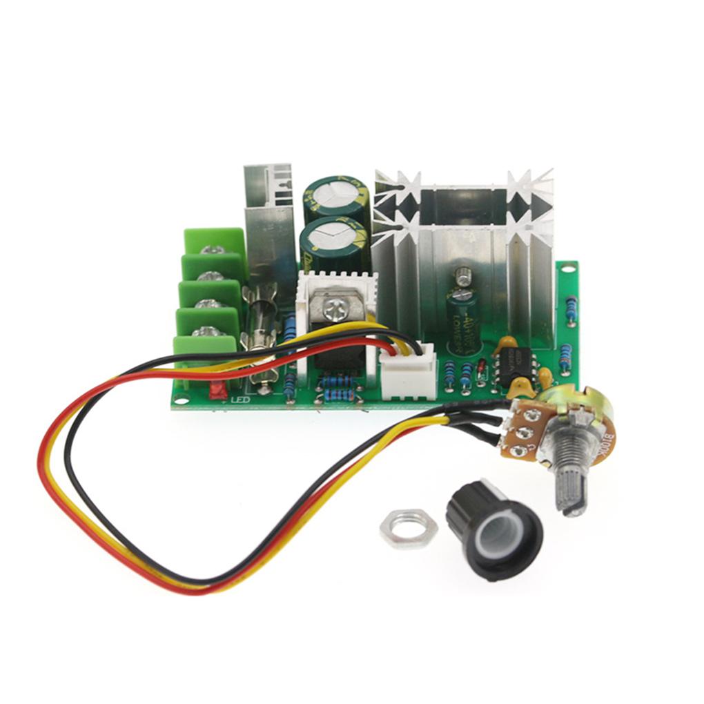 Voltage Regulator DC10V-60V Governing Switch 1200W Iron Plastics Motor Governor Compact Size LED Dimming Drive Modules