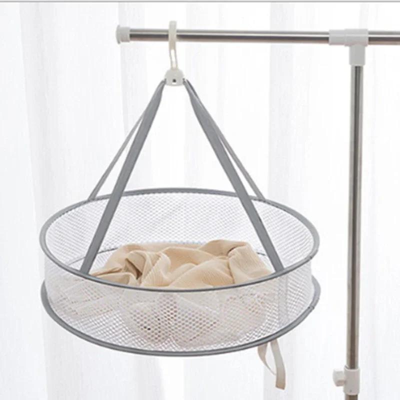 Clothes Drying Basket Hanging Sweater Net Pocket Thickened Anti-Deformation Cardigan Drying Rack Socks Drying Bag Double Layer