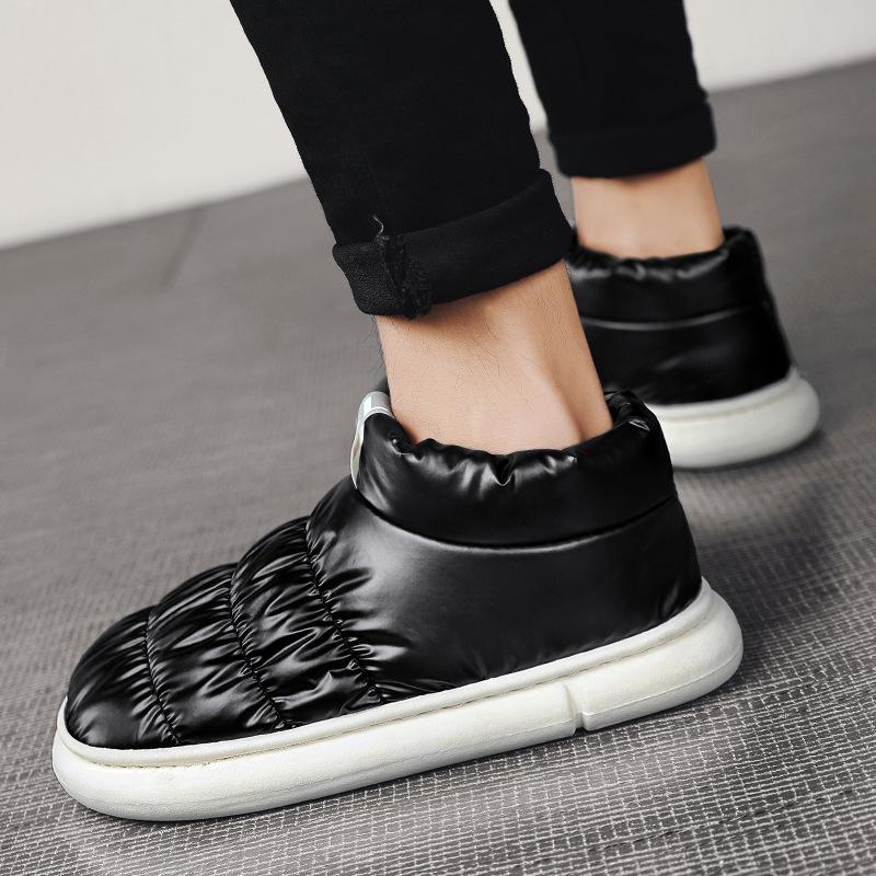 

Зимние ботинки мужские 2024 года, теплые и утолщенные, с начесом, северо-восточные, большие, хлопковые, мужские, меховые, с интегрированным хлебом, пожилые 36