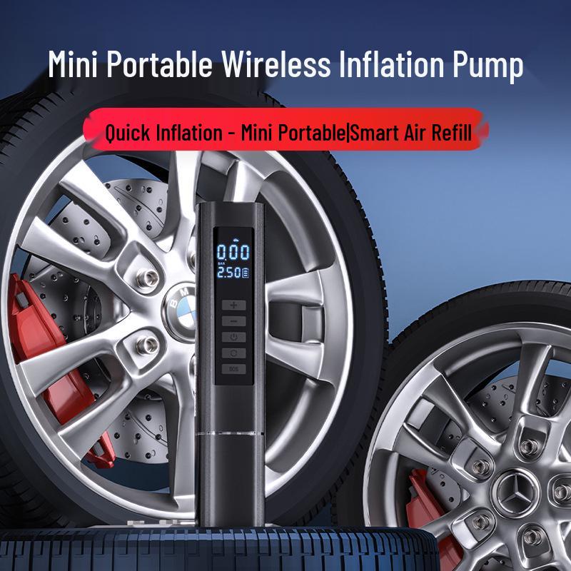 

Беспроводной Портативный Электрический Насос для Накачивания Шин Metal Black Two-section Digital