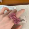 Opening Rings Women Finger Ring Sparkle Bow Y2k Millennial Ring Trendy Pink Bow Rings  Cute Girl