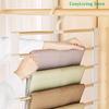 Stainless Steel Foldable Trouser Rack Magic Pants Hanger Space Saving Ladder Hangers Closet Organizer For Wardrobe