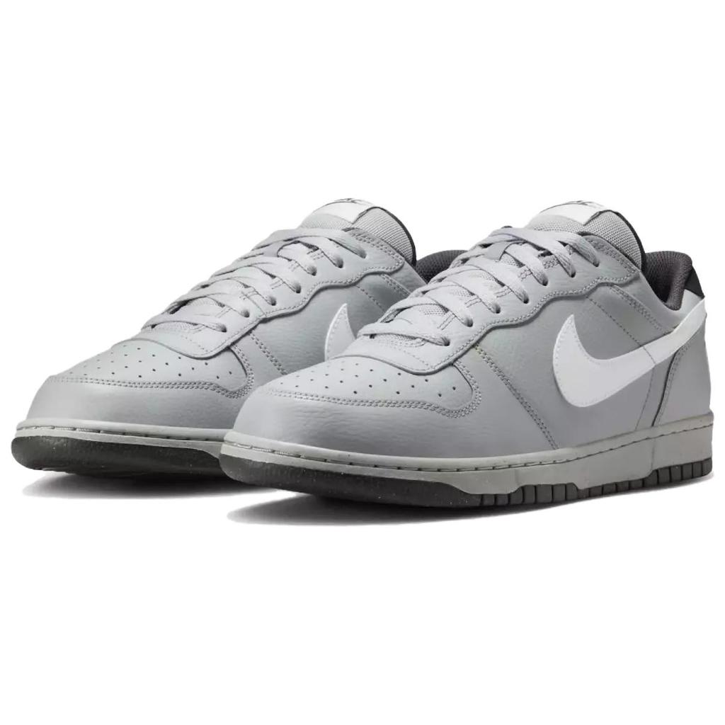Nike Big Leather Comfortable Low top Skateboard Shoes Men's Gray 355152-017