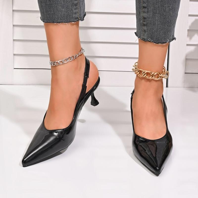 New in 2026 Pumps Footwear Elegant Women Heeled Shoes Fashion Female Pointed Toe Slingbacks Ladies High Heels Shoes