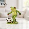 Stable Resin Figurine Football Player Frog Statue, Cute Garden Whimsical Waterproof Yard Statue for Outdoor Indoor Table Decor Decorative Grass