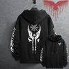 Men's Ancient Raven Print Pullover 2025 Brand New Black Sweatshirts Autumn Winter Male Daily Casual Sporty Jogging Hoodie