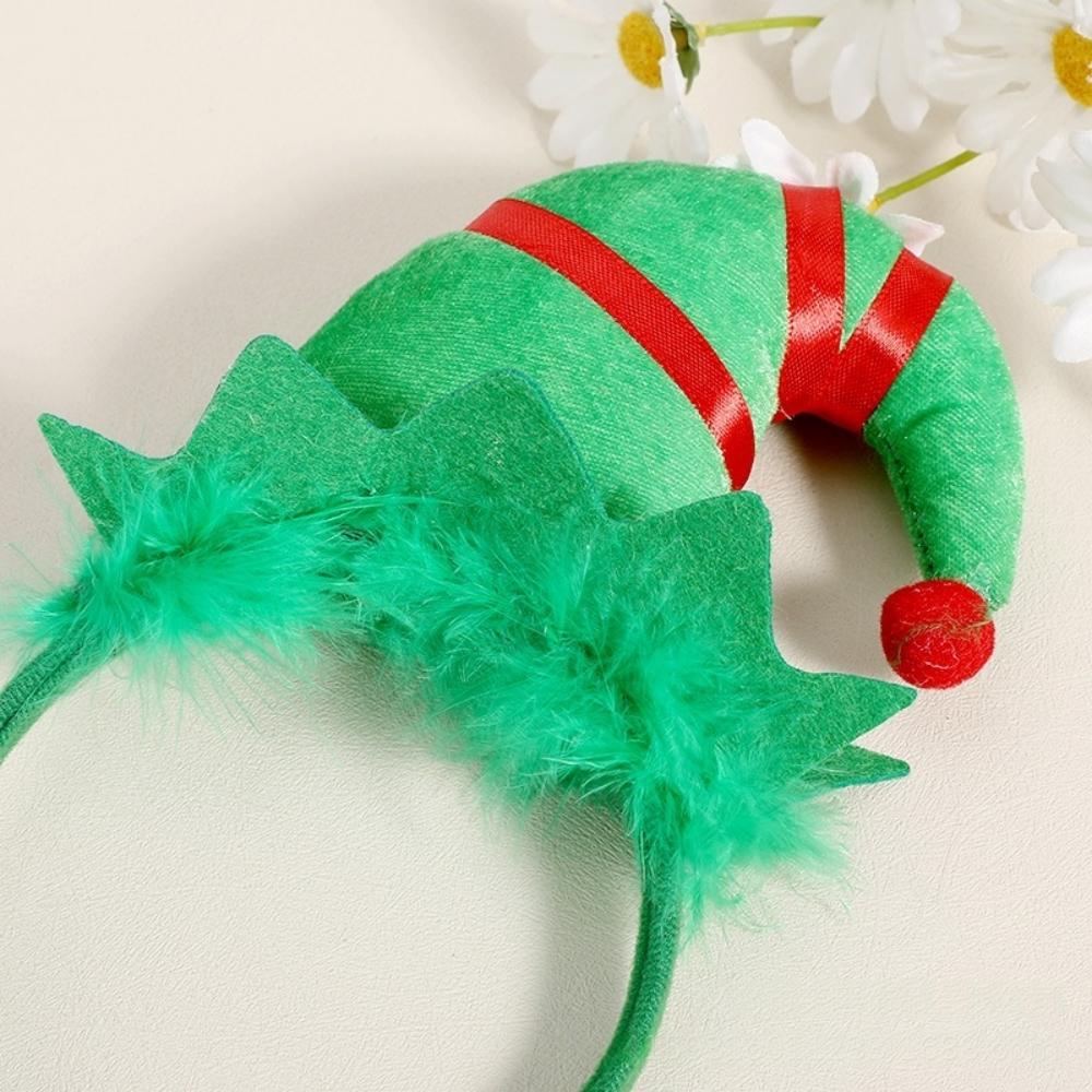 1 Pcs Christmas Elf Hat Headband for Children's Day Birthday Masquerade Christmas Carnival Kindergarten Party Gift Decoration