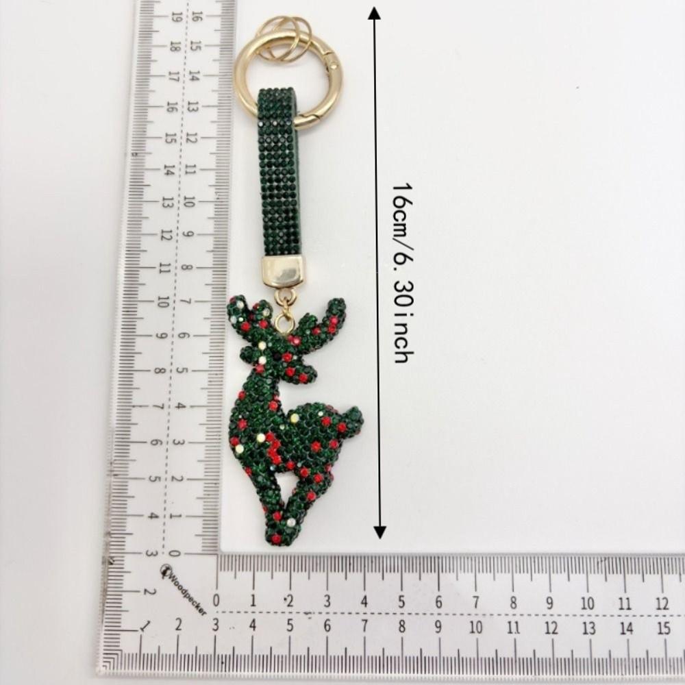 Christmas Tree Santa Claus Keychain Cane Metal Xmas Pendant Christmas Gifts