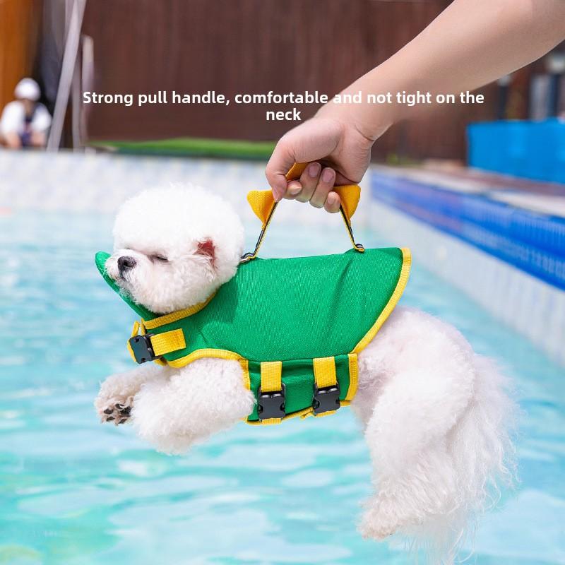 Leuk Dinosaurus Vorm Honden Zwemvest Zomer Badpak Huisdier Kleine en Middelgrote Hond Water Speciale Drijfvermogen Kleding S