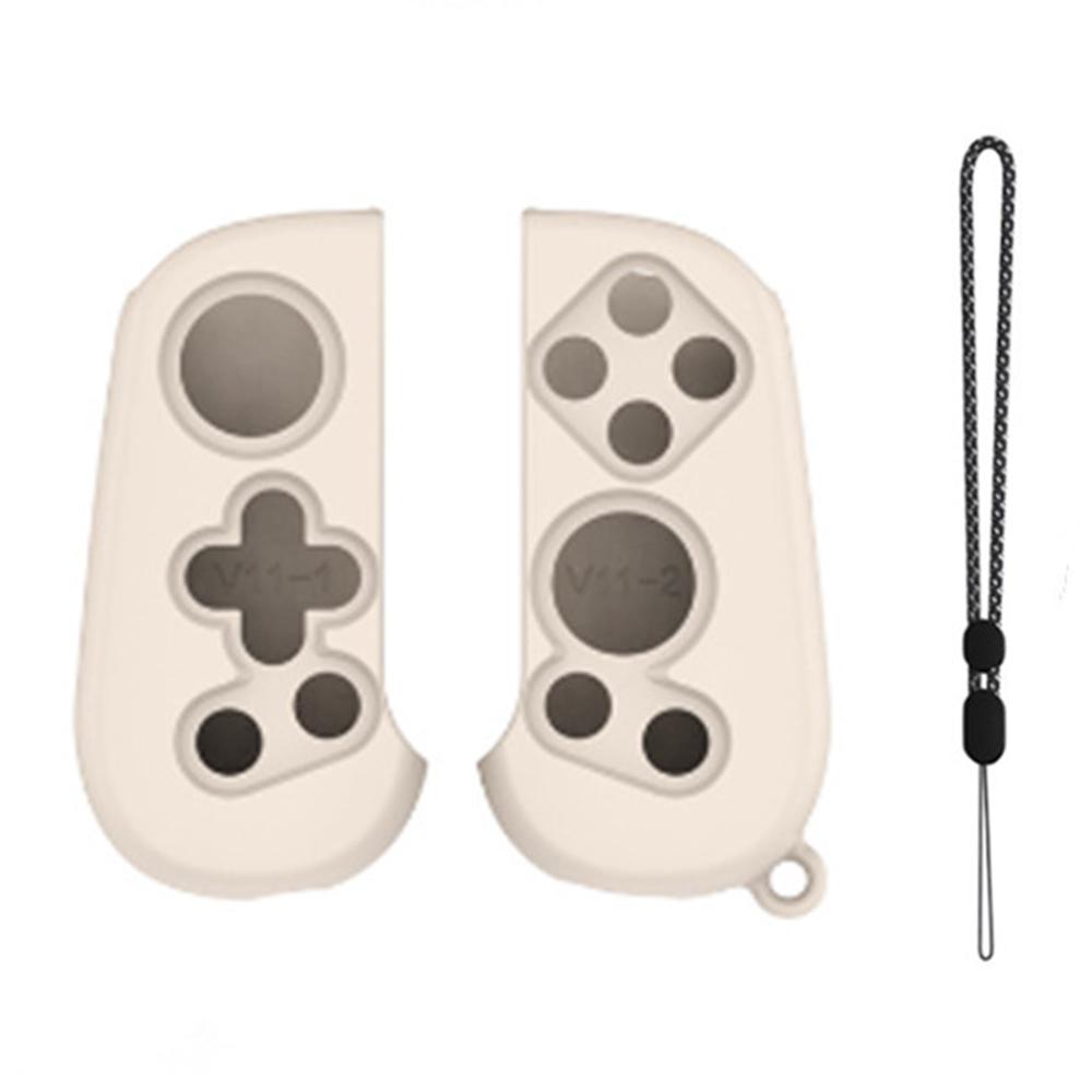 

1 Pair Silicone Grip Case Cover for Backbone One Controller Protective Sleeve with Hand Strap Beige