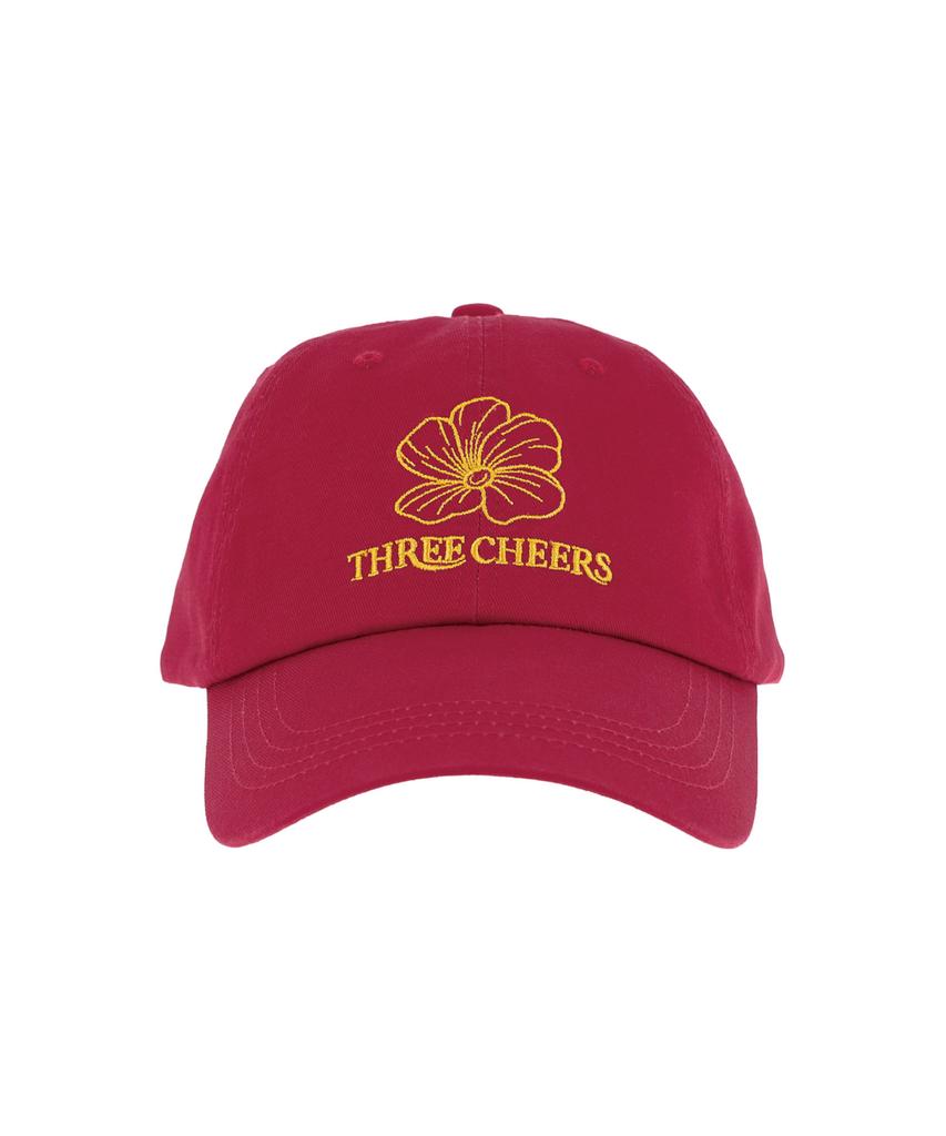 Sseulichieolseu Threecheers Flower Logo Ballcap Red