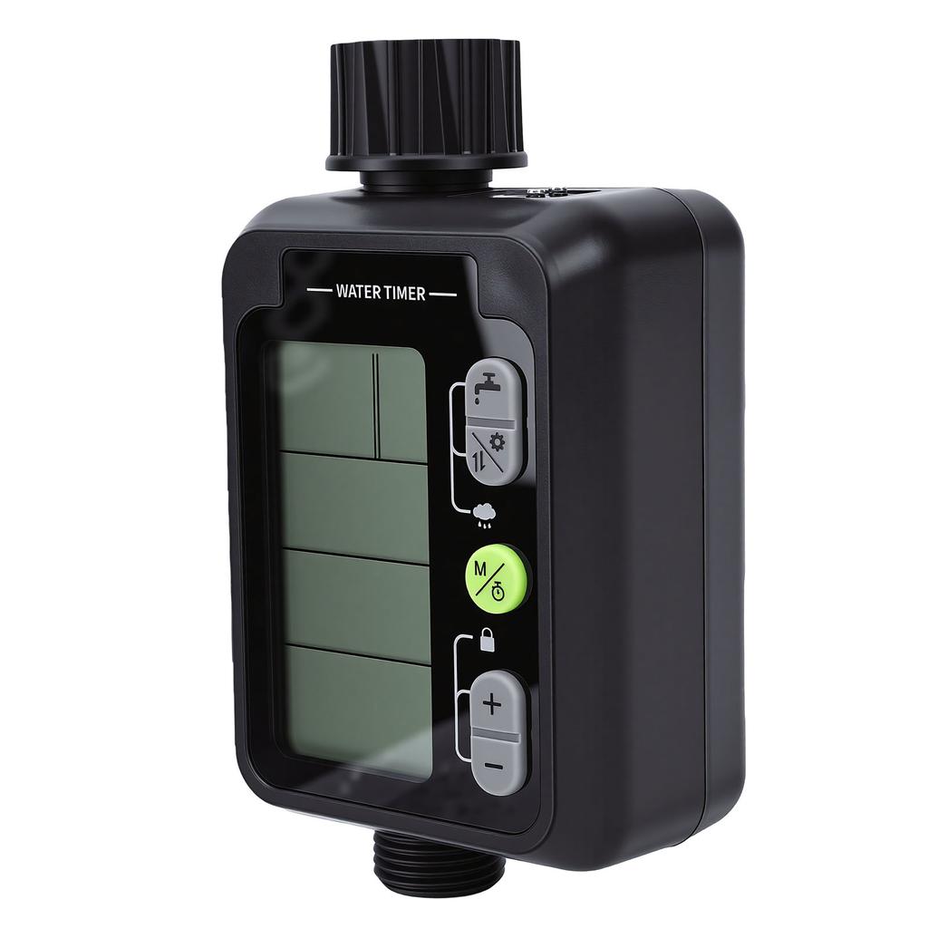 Wasserdurchflussmesser Wasserdichtes LCD-Display Bewässerungszeitschaltuhr mit Regensperre 9 Programmierbare Modi für Außenbereiche Gärten Rasenflächen