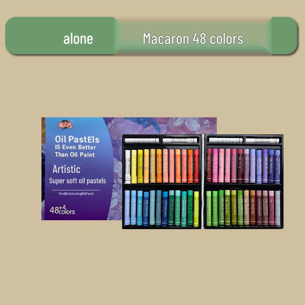 48-Color Super Soft Oil Pastels Set with Scraper - Child's Painting Kit