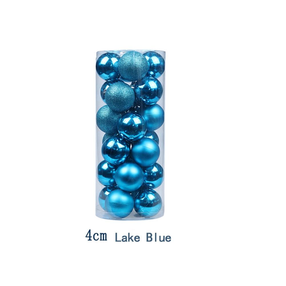 Elegant Pack of 24 Plastic Christmas Ornament Balls Shiny Matte Glitter