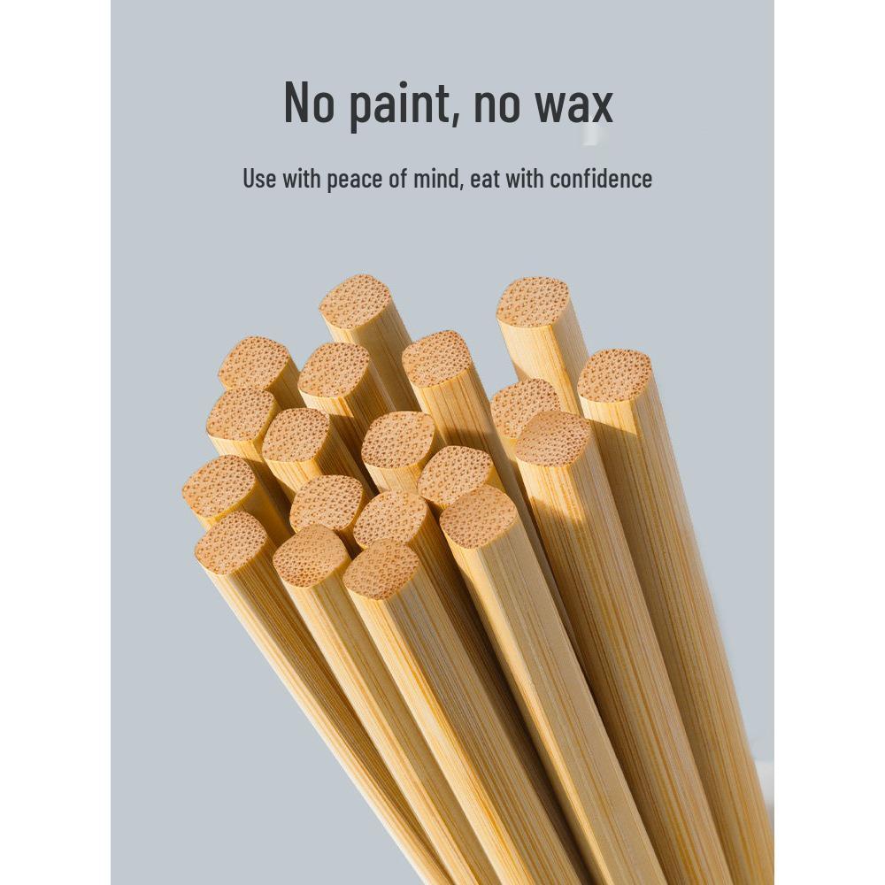 Non-Slip High-Temp Resistant Bamboo Chopsticks for Home & Hot Pot