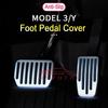 For Tesla Model Y Juniper 2025 Upgrade Foot Pedal Pads Non-slip Accelerator Brake Rest Performance Aluminum Mats Accessories