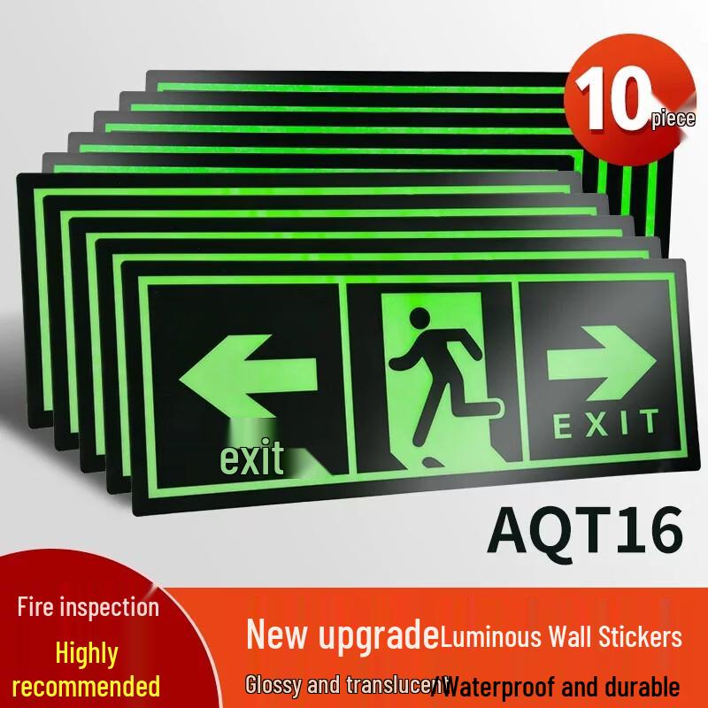Self-Luminous Safety Exit Sign