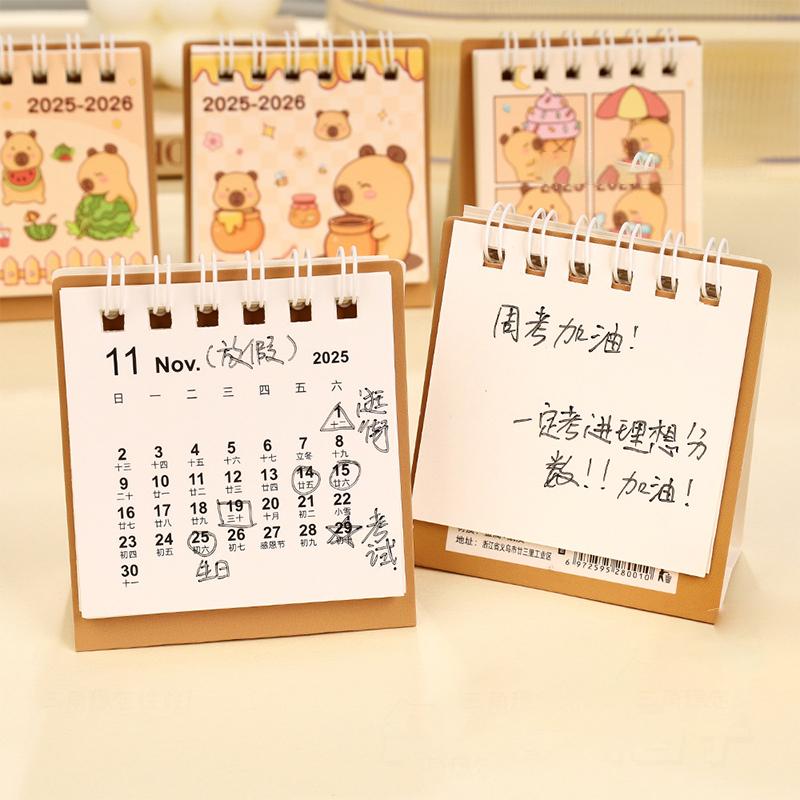 Creative Coil Calendar Planner 2026 Mini Simple Calendar Small Desk Calendar Desktop Decoration Office Stationery