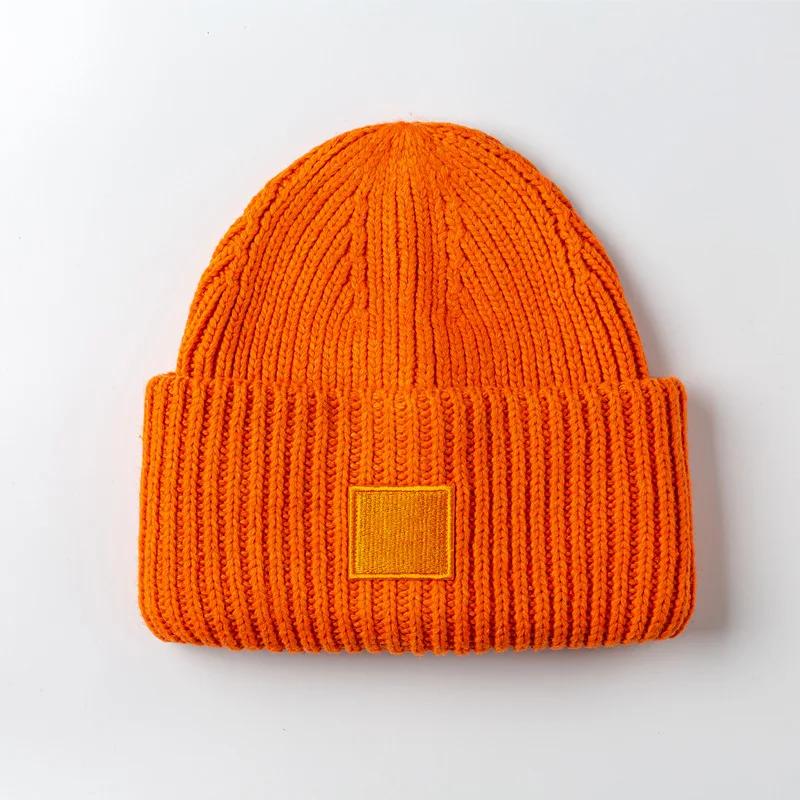 Couple Winter High Quality Thick Wool Smiling Face Knitted Hat For Men And Women Couples Winter Warm Knitted Hat Curled Edge Hat