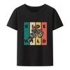 Motorcycle T-shirt For Men Motor Biker Print Vintage Short Sleeve Tee Shirt Homme Moto T-shirt Racing Rlde Wild