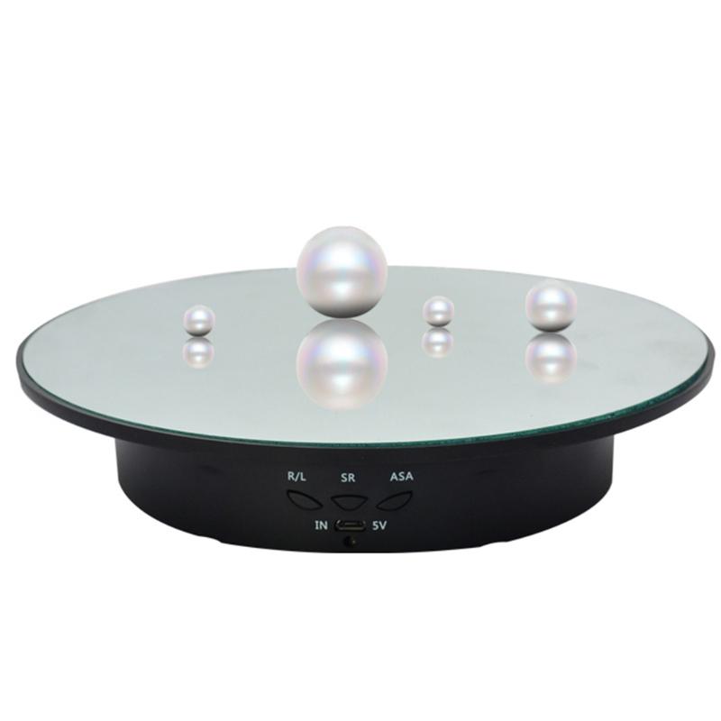 90/180 Degree Electric Rotating Display Stand Shop Display Turntable Mirror Spinning Base for Photography Products Shows