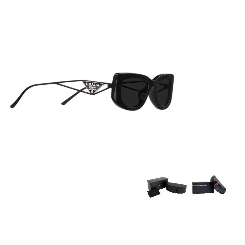 Prada Fashion Trendy Square Sunglasses Women sunglasses Black SPR14Y-E1AB-F05S0-C053