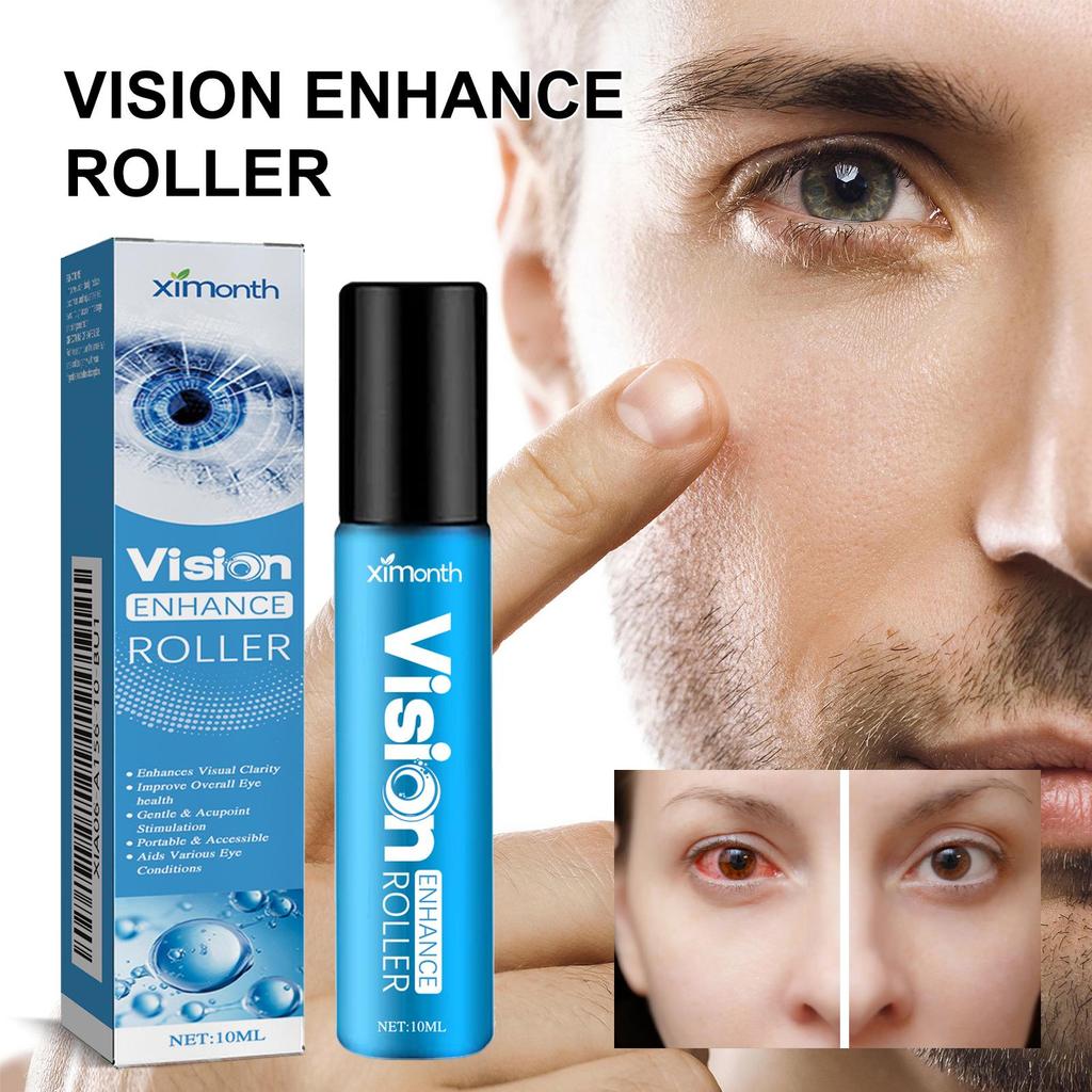 XIMONTH Augenmassage-Roller Lindert Augenbeschwerden Verschwommenes Sehen Feuchtigkeitsspendender Augenmassage-Roller für die Augenpartie