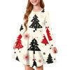 Girls' Princess Dress - Long Sleeve A-Line T-Shirt Dress Christmas Day