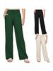 2025 High-Waisted Women's Drawstring Cotton-Linen Wide-Leg Trousers - Casual European-American Style