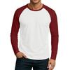 Men's Round Neck Plunger Long Sleeve T-Shirt Top