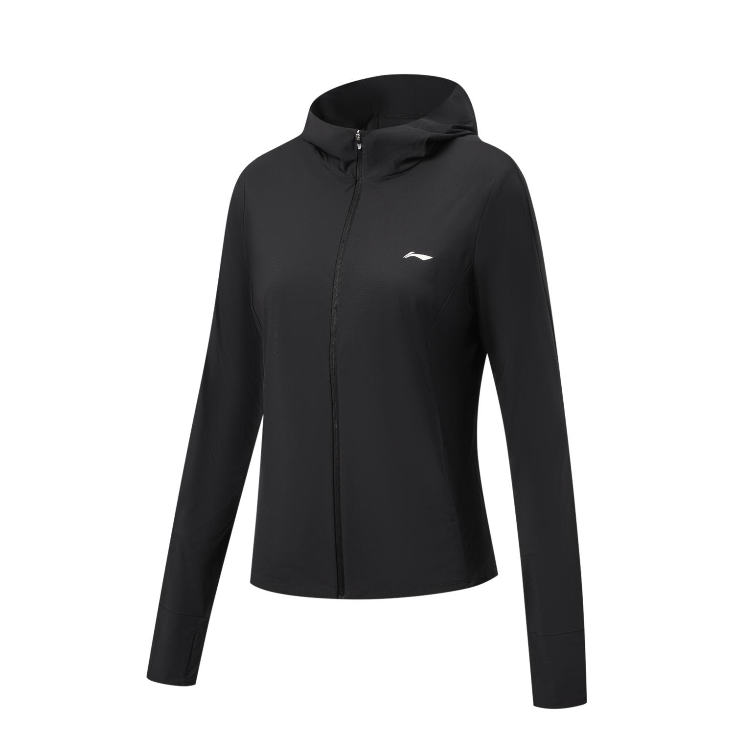 Li-Ning Quick-Drying Cool UV-Resistant Hooded Windbreaker Fitness Wear Women outerwear AFDW462-1 S