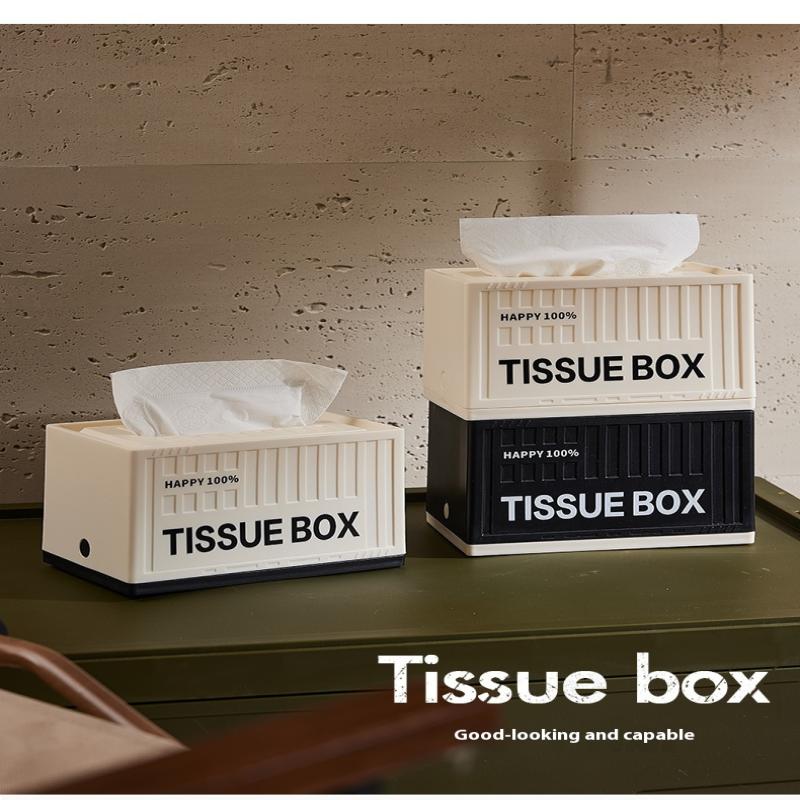 Plastic Tissue Box Holder Paper Storage For Living Room Napkin Holder Container With Lid For Home Office