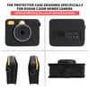 HIYQIN Protective Case for Kodak C300R/Mini Shot 3 Retro 2-in-1 Camera, PU Leather Bag with Adjustable Shoulder Strap - Black