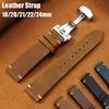 Brățară pentru ceas Seiko Vintage din Piele Cusută Curea din Piele de Vacă pentru Rolex Cataramă Fluture Curele 18mm 20mm 21mm 22mm 24mm