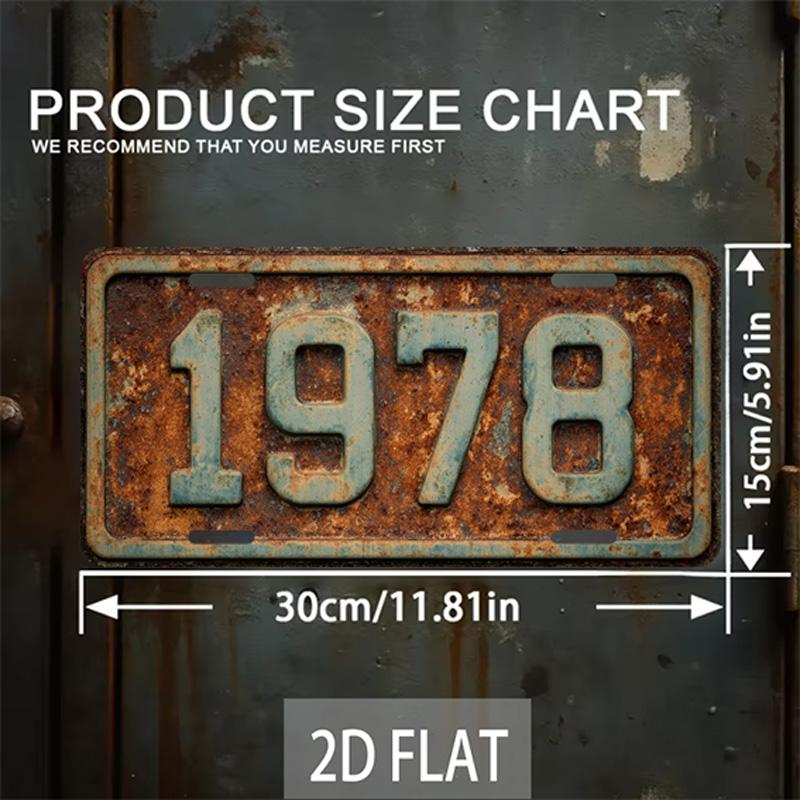 

Mfoever Tin Sign HD Aluminum Metal Sign Vintage Rusty License Plate Style Wall Decor Retro Distressed Metal Tin Poster for Home Bar Man Ca 15x30cm