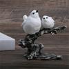 Animal Statue Modern Sculpture for Home Office Desk Decor Resin Birds Figurine Gifts Decorative Birds on Branch Statue