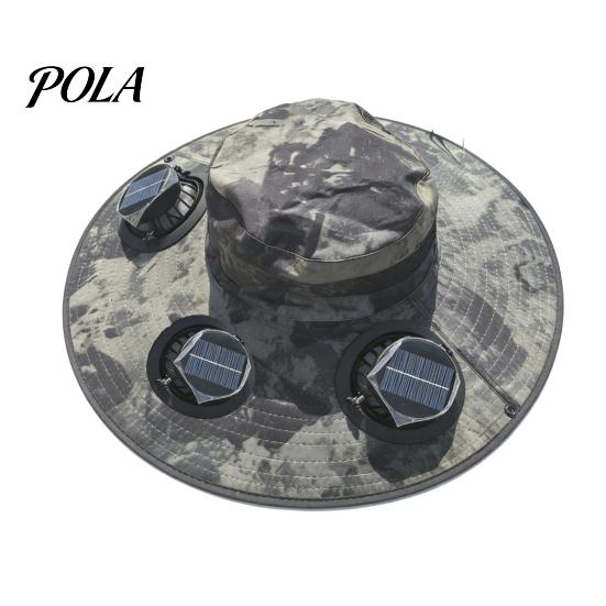 Adjustable Solar Fan Cap Sun Hat with Detachable Design, Three Fans UPF 50+ Bucket Battery Backup Hat, Fit Outdoor Cooling Type-C Charging, Power With