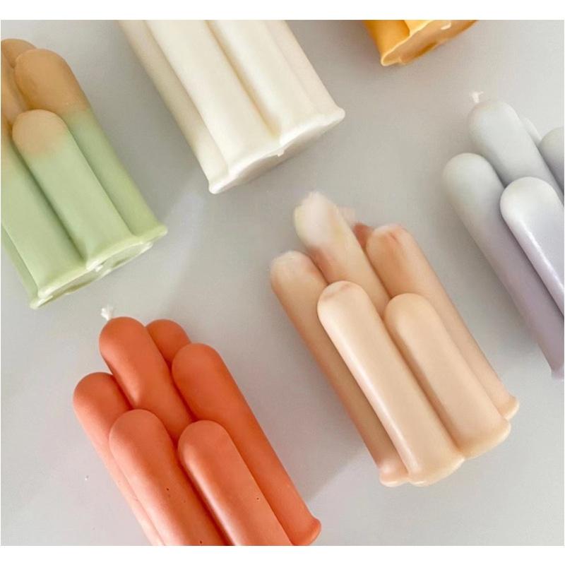 7 Irregular Cylindrical Silicone Moulds DIY Scented Candle Shapes Making Furniture Decoration Silicone Moulds