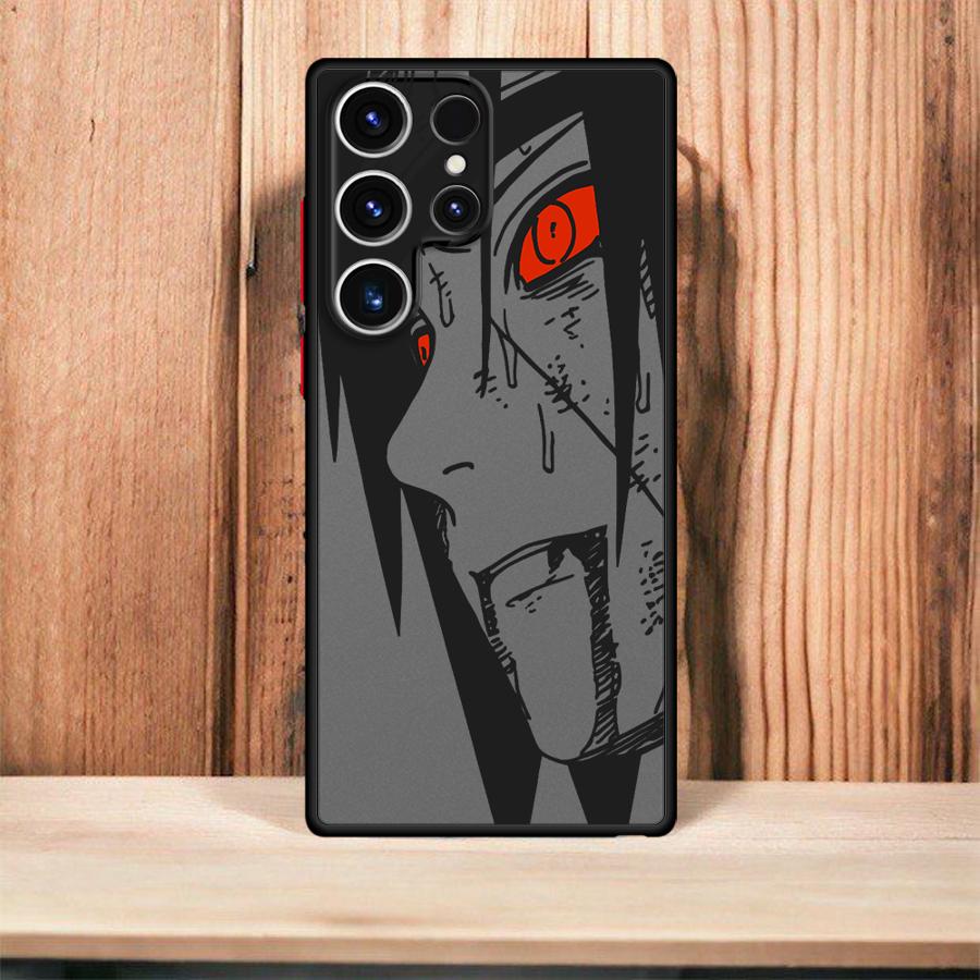 

Naruto Itachi Art Black Edge Shell Case for Samsung Galaxy S10+ S24 Ultra S22 Plus S21 S20 FE S23 S21 5G S9 Plus S25 Ultra Galaxy S23 Ultra