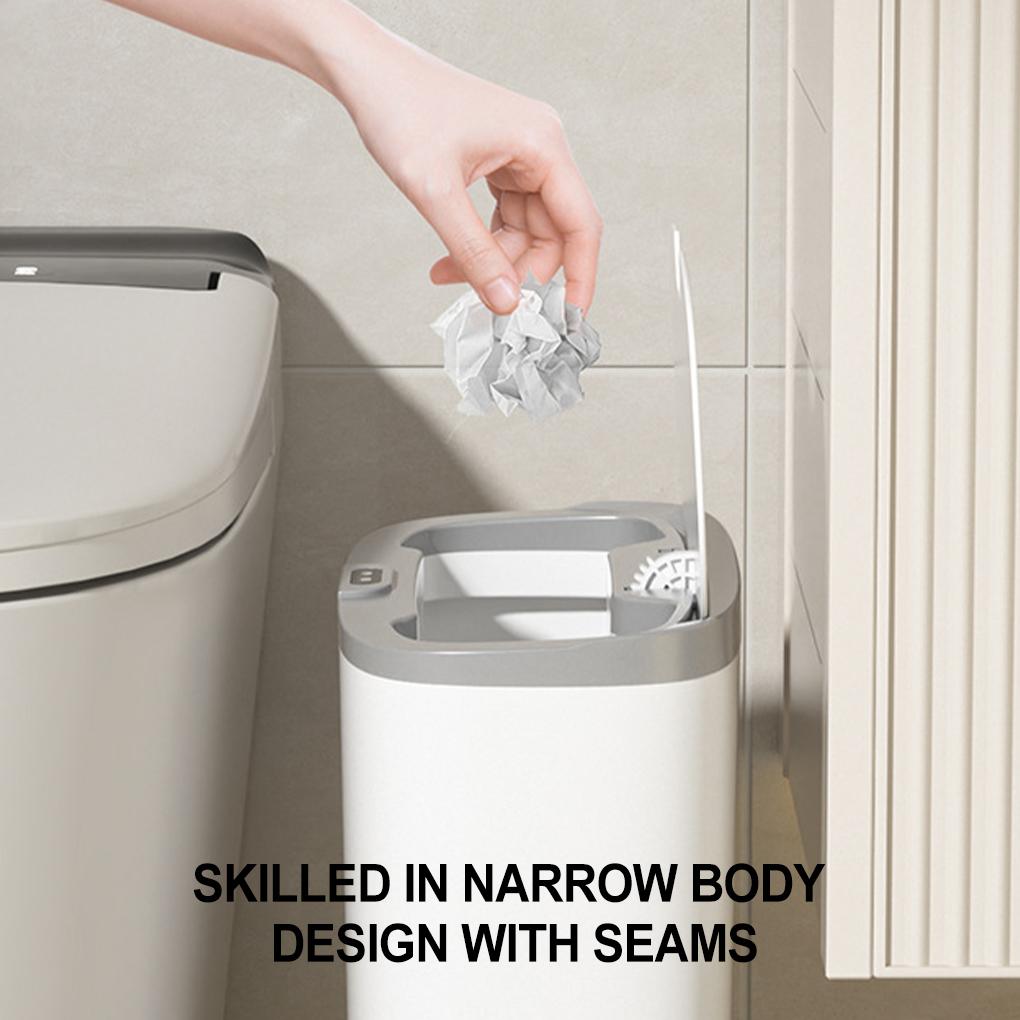 Waterproof Sensor Automatic Bathroom Trash Can Convenient And Eco-friendly Solution Slim Garbage Can