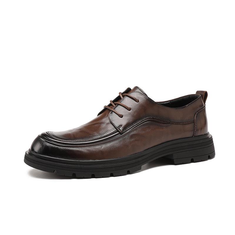 2025 Men's Autumn Comfortable Durable Cowhide Leather Shoes - British Business Casual & Formal Style
