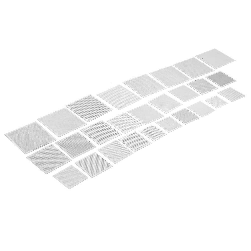 

27Pcs Set For BGA Universal Stencils Reballing Reball Rework Net Heated Template Set Tin Plant for Desktop Laptop Repair