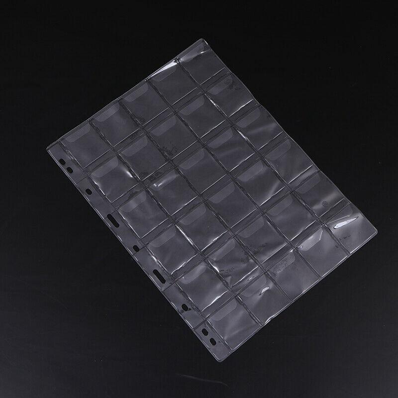 Förvaring Samling Album Plast Gångjärnsfickor Myntsamling Lösbladsblad