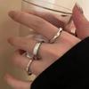 Verstellbares Ring-Set im koreanischen Stil für Damen - Enthält offene Zeigefinger- und Kettenringe